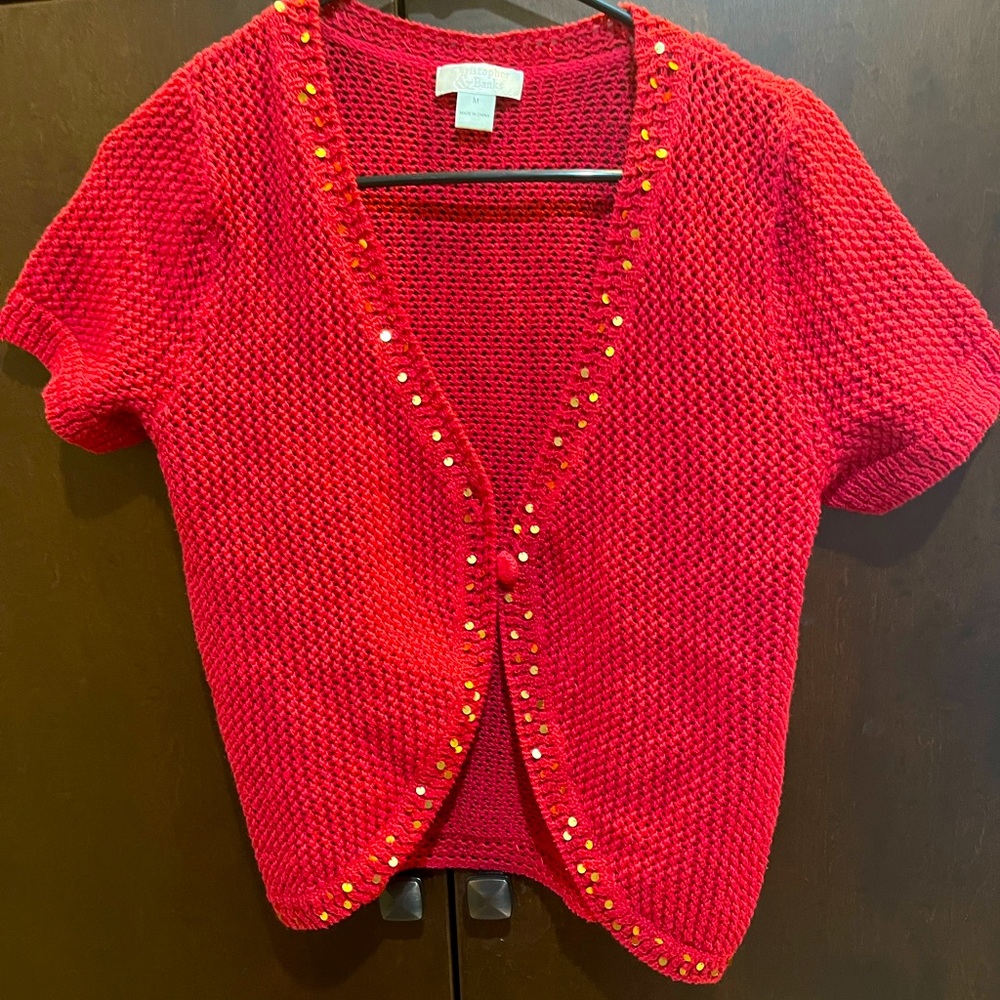 Christopher and Banks short sleeve bolero type jacket